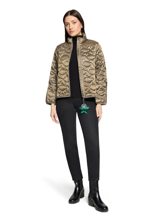 Cartoon Jacke Watte in der Farbe Oliv