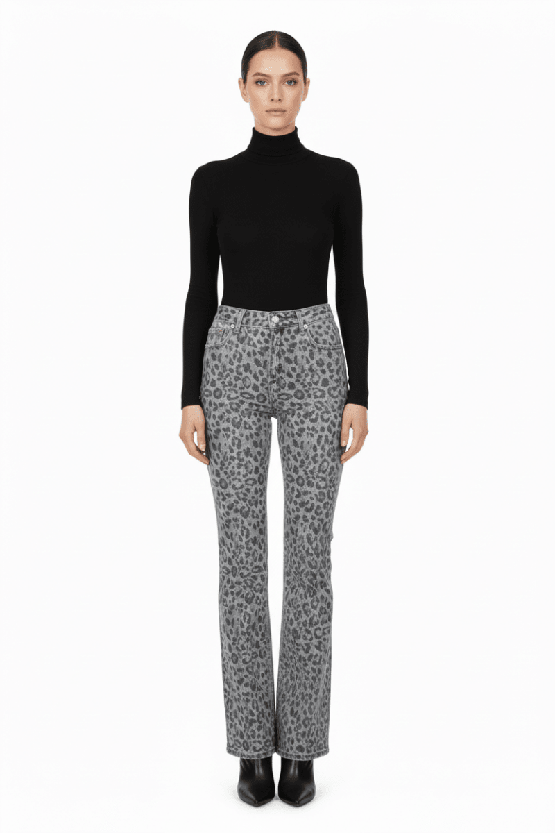 Cartoon Jeans mit Animal Print in der Farbe Grau