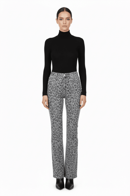 Cartoon Jeans mit Animal Print in der Farbe Grau