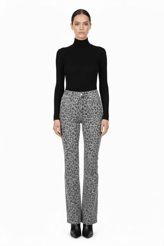 Cartoon Jeans mit Animal Print in der Farbe Grau