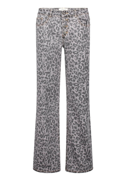 Cartoon Jeans mit Animal Print in der Farbe Grau