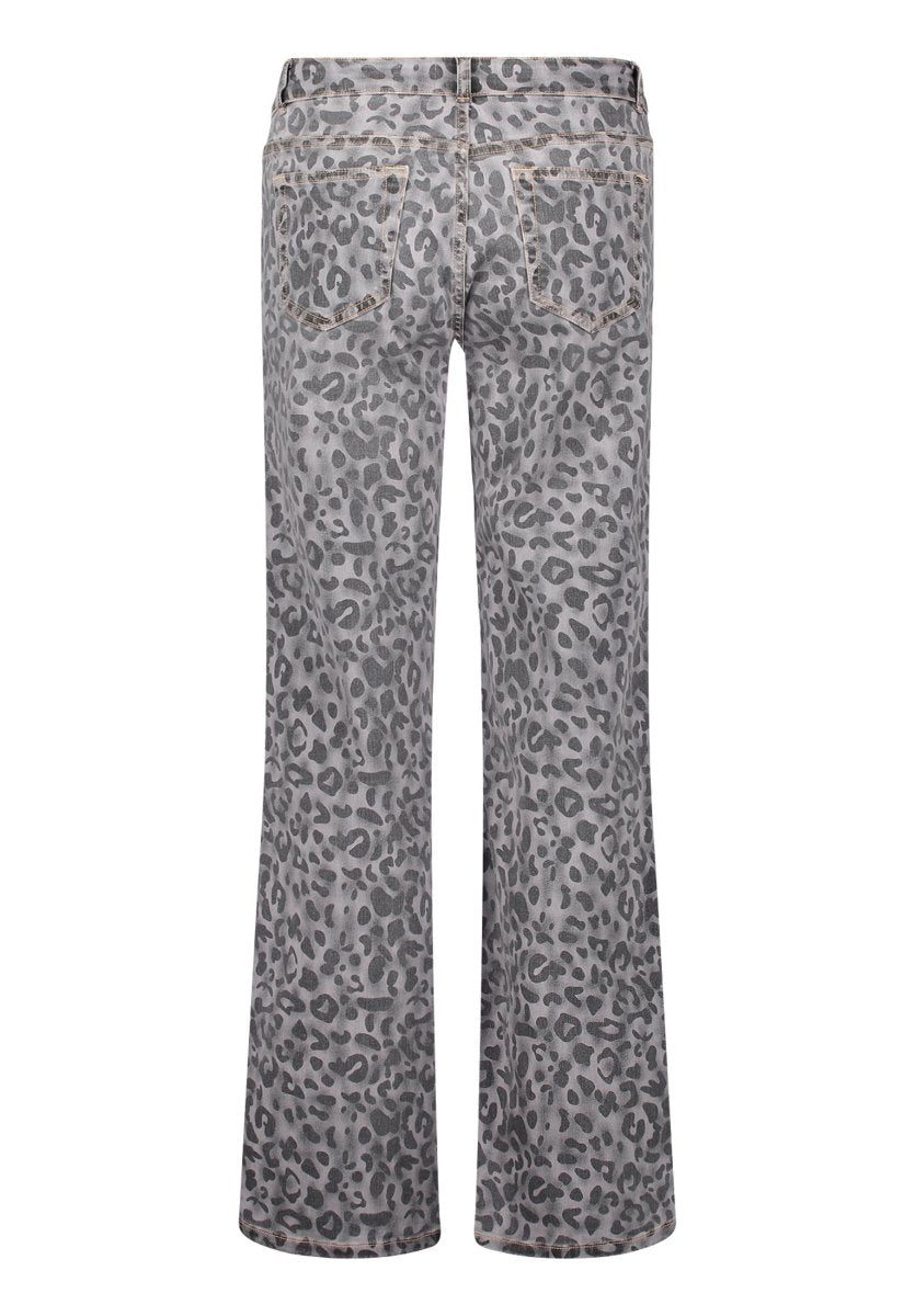 Cartoon Jeans mit Animal Print in der Farbe Grau