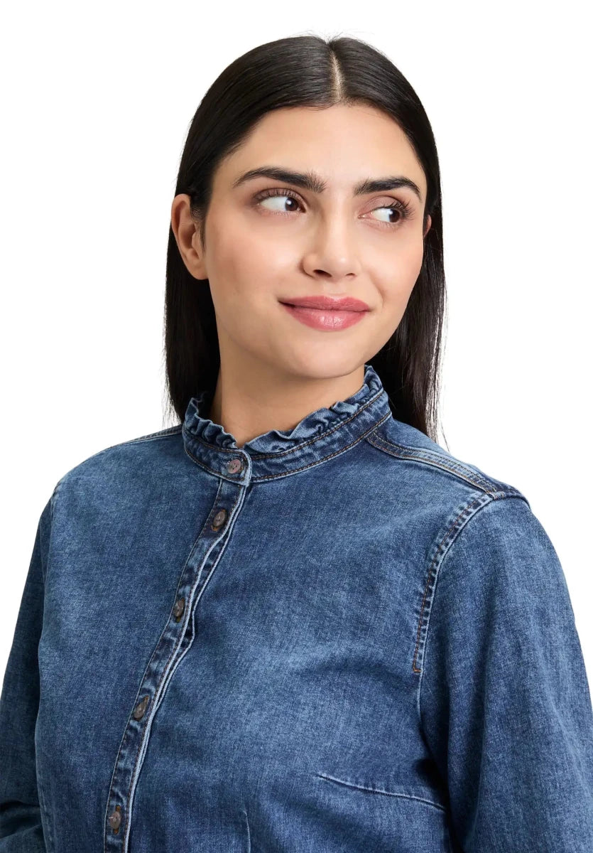 Cartoon Jeansbluse Dark Blue Denim