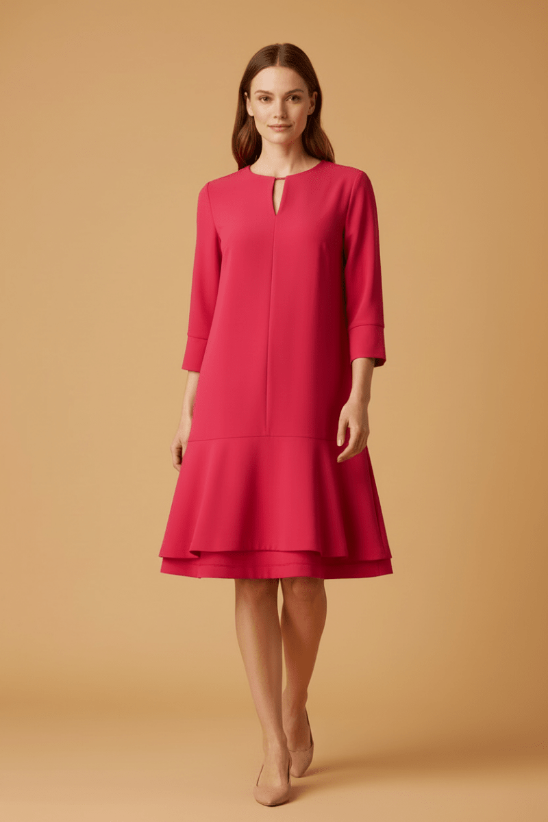 Cartoon Kleid in der Farbe Rot