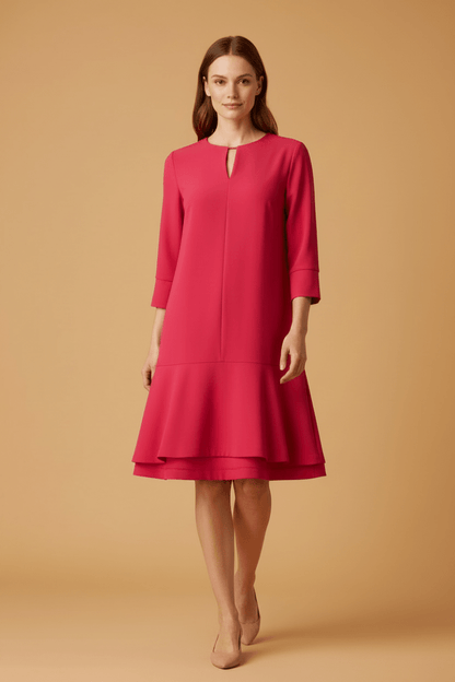 Cartoon Kleid in der Farbe Rot