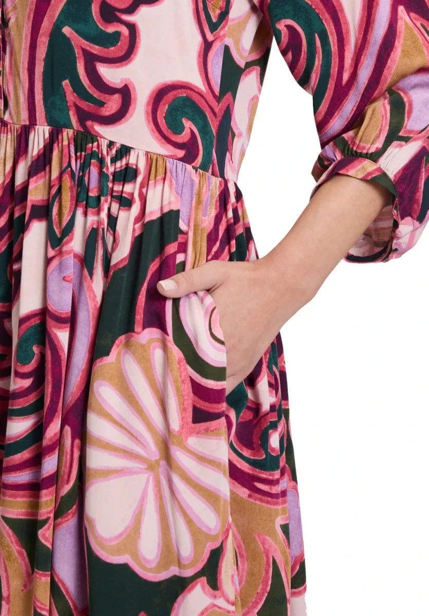 Cartoon Kleid in der Farbe Violett/Rosa