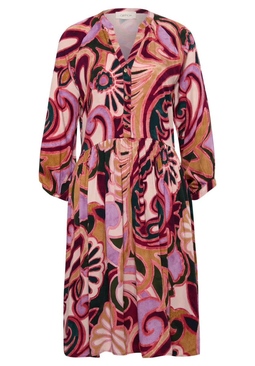 Cartoon Kleid in der Farbe Violett/Rosa