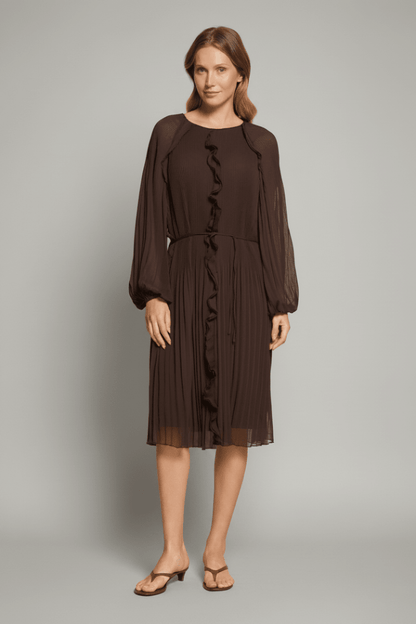 Cartoon Kleid Kurz 1/1 Arm in der Farbe Braun