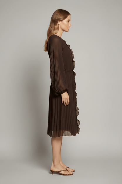 Cartoon Kleid Kurz 1/1 Arm in der Farbe Braun