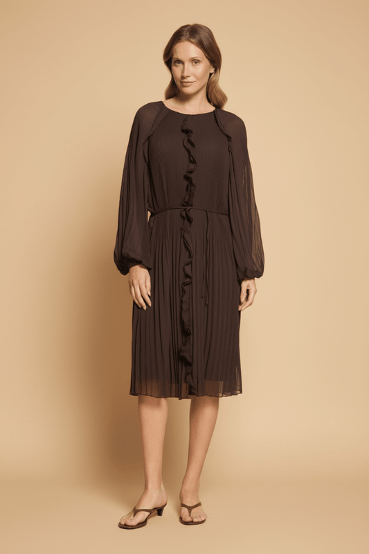 Cartoon Kleid Kurz 1/1 Arm in der Farbe Braun