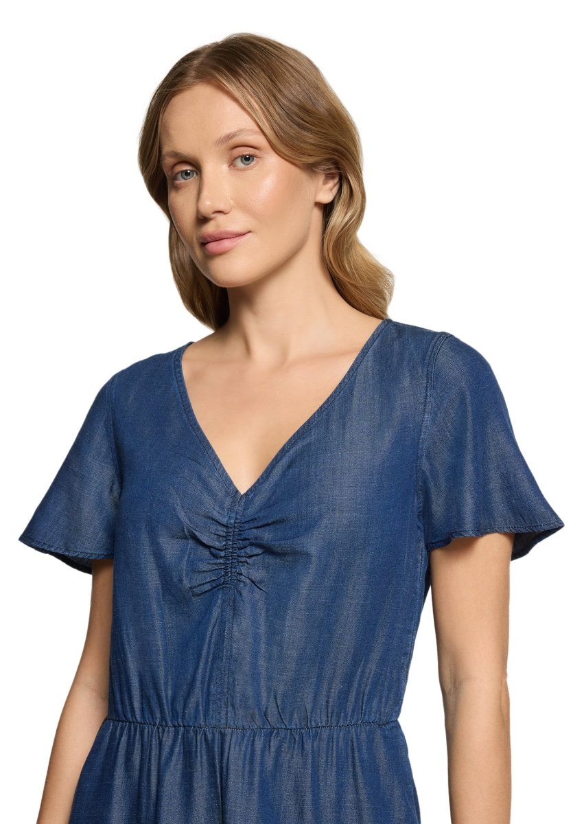 Cartoon Kleid Kurz 1/2 Arm in der Farbe Blau
