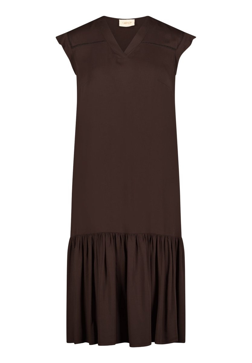 Cartoon Kleid Kurz 1/2 Arm in der Farbe Braun