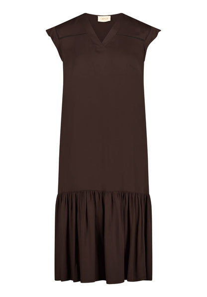 Cartoon Kleid Kurz 1/2 Arm in der Farbe Braun