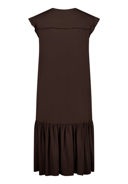 Cartoon Kleid Kurz 1/2 Arm in der Farbe Braun