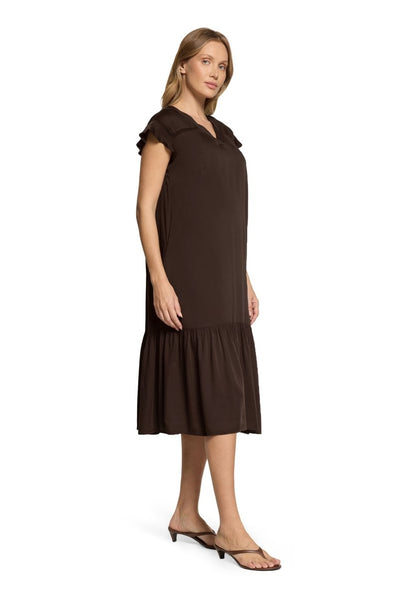 Cartoon Kleid Kurz 1/2 Arm in der Farbe Braun