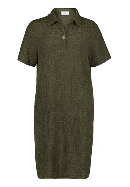 Cartoon Kleid Kurz 1/2 Arm in der Farbe Oliv