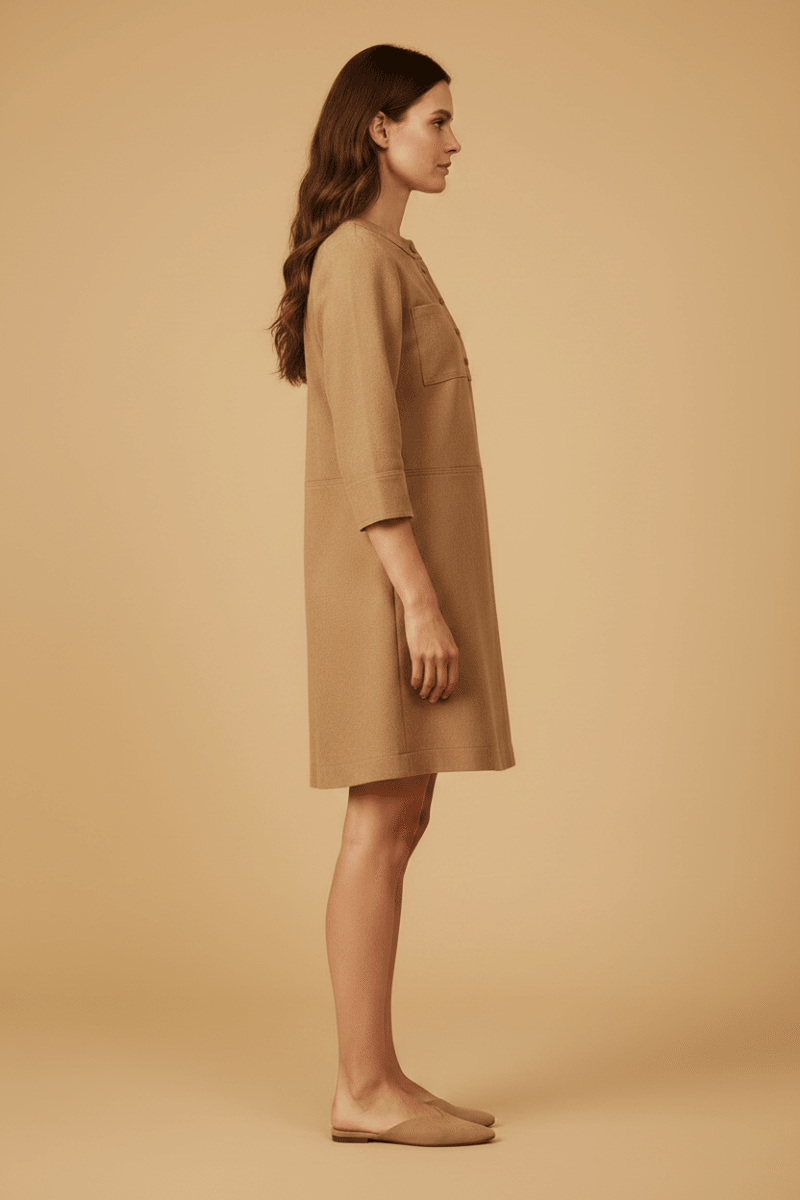 Cartoon Kleid Kurz 3/4 Arm Tiger's Eye