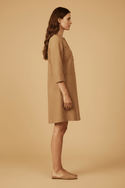 Cartoon Kleid Kurz 3/4 Arm Tiger's Eye
