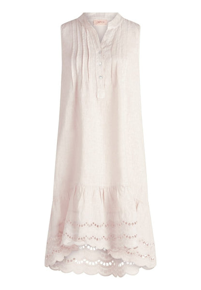 Cartoon Kleid Kurz ohne Arm in der Farbe Beige