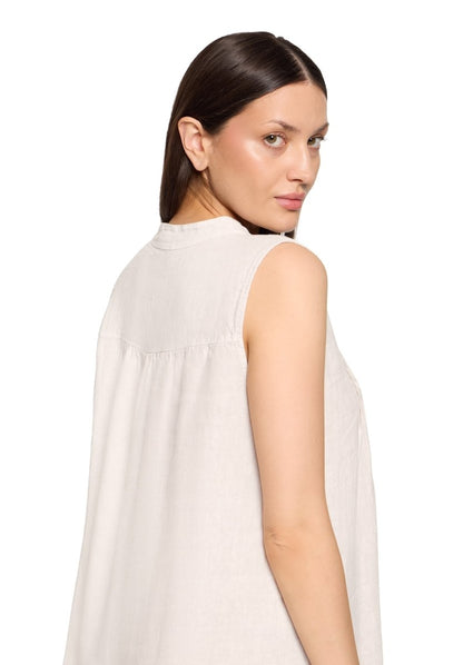 Cartoon Kleid Kurz ohne Arm in der Farbe Beige