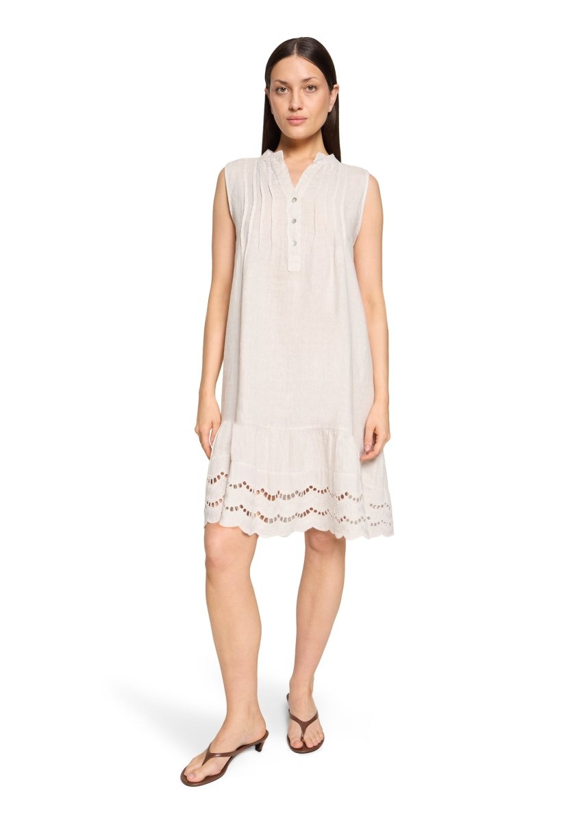 Cartoon Kleid Kurz ohne Arm in der Farbe Beige