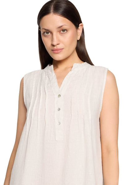 Cartoon Kleid Kurz ohne Arm in der Farbe Beige