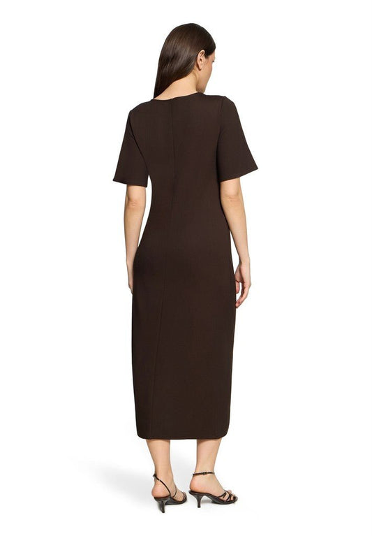 Cartoon Kleid Lang 1/2 Arm Black Coffee