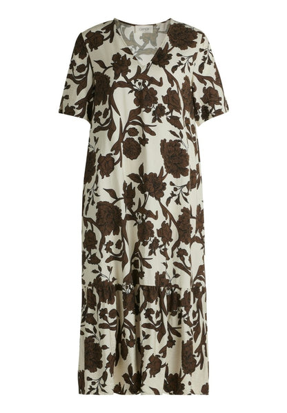 Cartoon Kleid Lang 1/2 Arm in der Farbe Beige