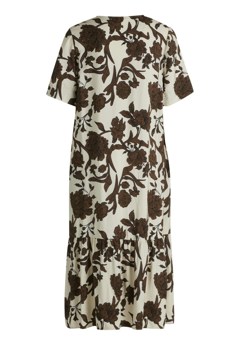 Cartoon Kleid Lang 1/2 Arm in der Farbe Beige