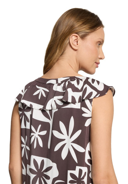Cartoon Kleid Lang 1/2 Arm in der Farbe Braun