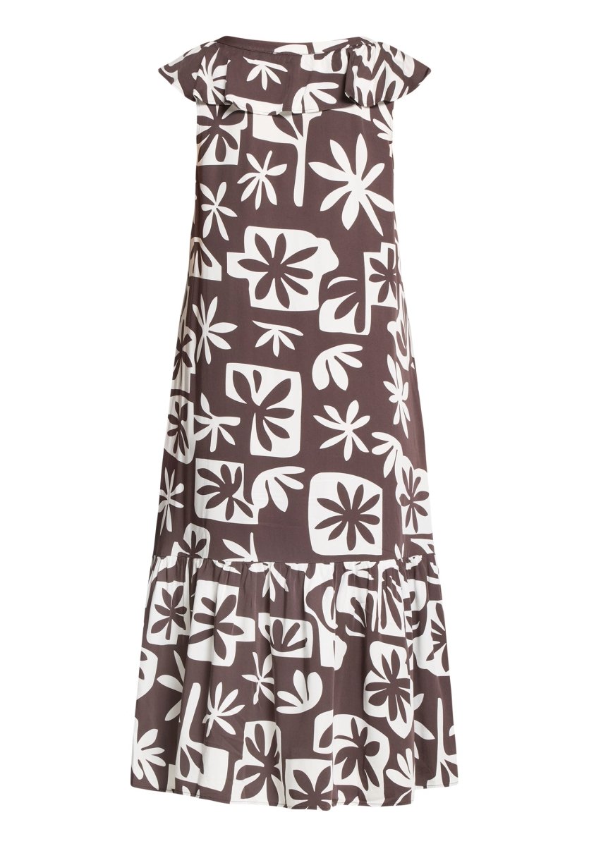 Cartoon Kleid Lang 1/2 Arm in der Farbe Braun