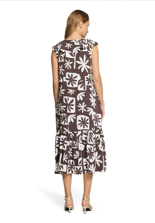 Cartoon Kleid Lang 1/2 Arm in der Farbe Braun