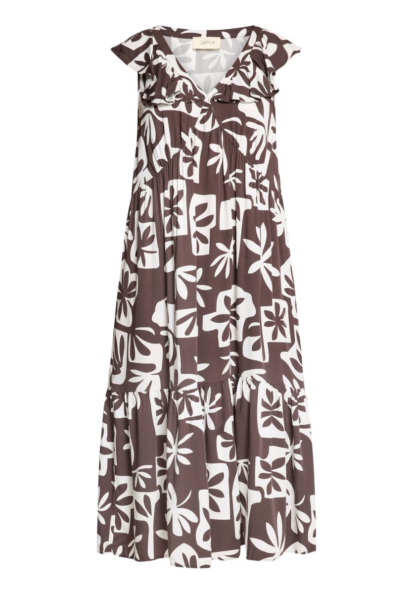 Cartoon Kleid Lang 1/2 Arm in der Farbe Braun