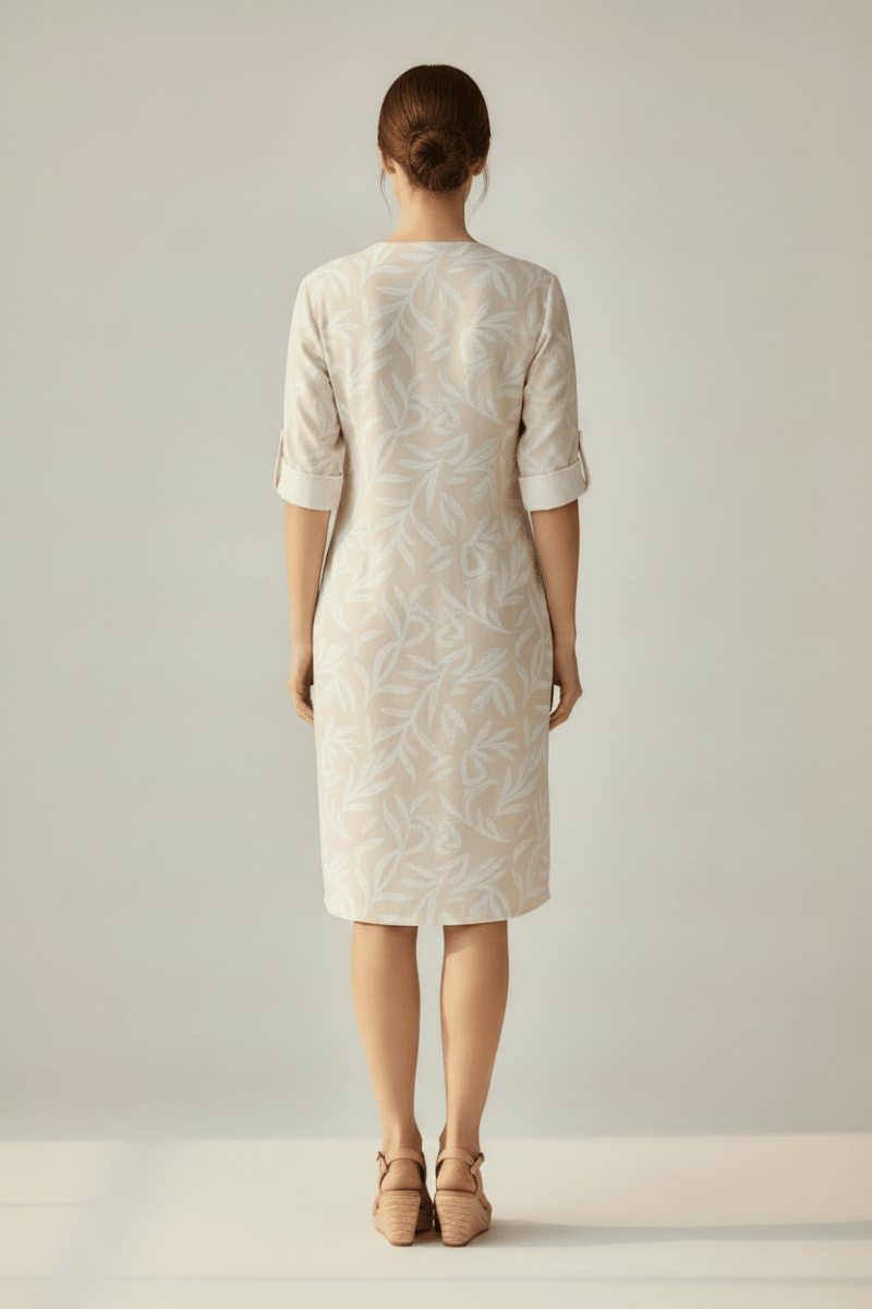 Cartoon Kleid Lang in der Farbe Beige