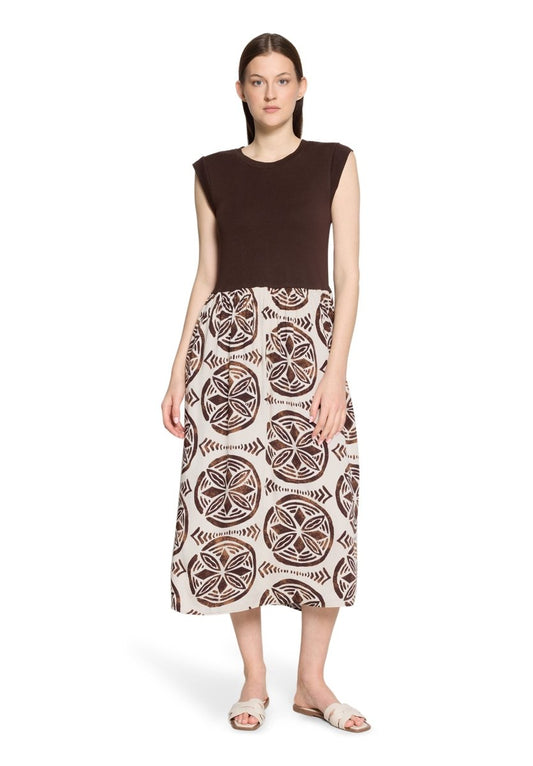 Cartoon Kleid Lang in der Farbe Braun