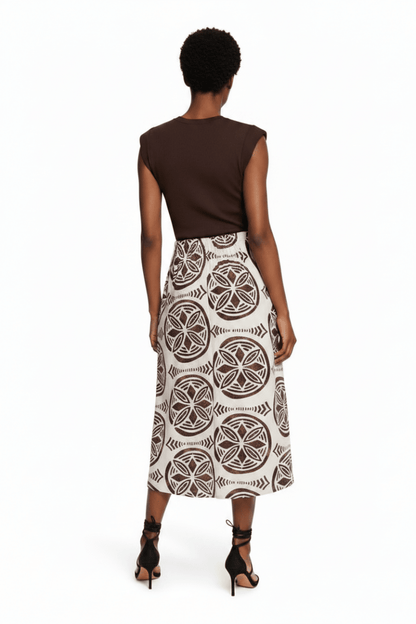 Cartoon Kleid Lang in der Farbe Braun