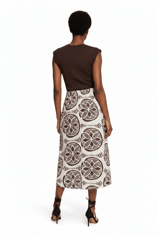 Cartoon Kleid Lang in der Farbe Braun