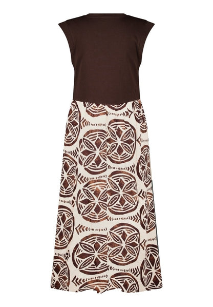 Cartoon Kleid Lang in der Farbe Braun