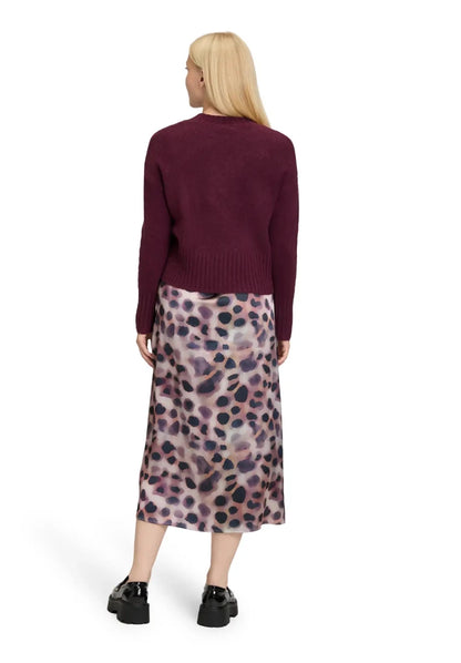 Cartoon Kleid mit abnehmbarem Oberteil in der Farbe Taupe/Violet