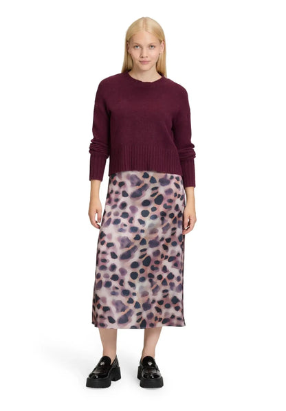 Cartoon Kleid mit abnehmbarem Oberteil in der Farbe Taupe/Violet