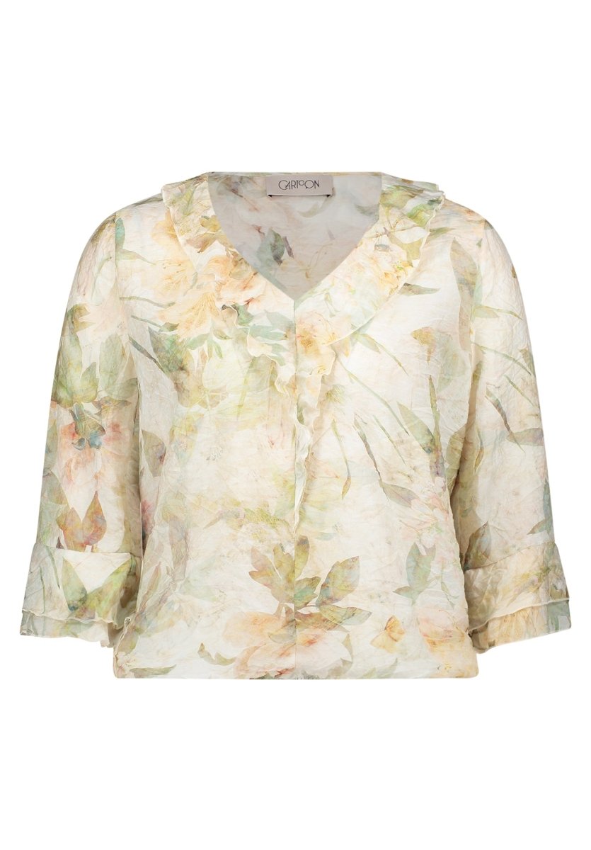 Cartoon Kurzbluse in der Farbe Cream/ Apricot