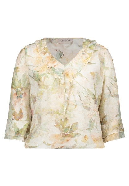 Cartoon Kurzbluse in der Farbe Cream/ Apricot