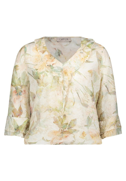 Cartoon Kurzbluse in der Farbe Cream/ Apricot