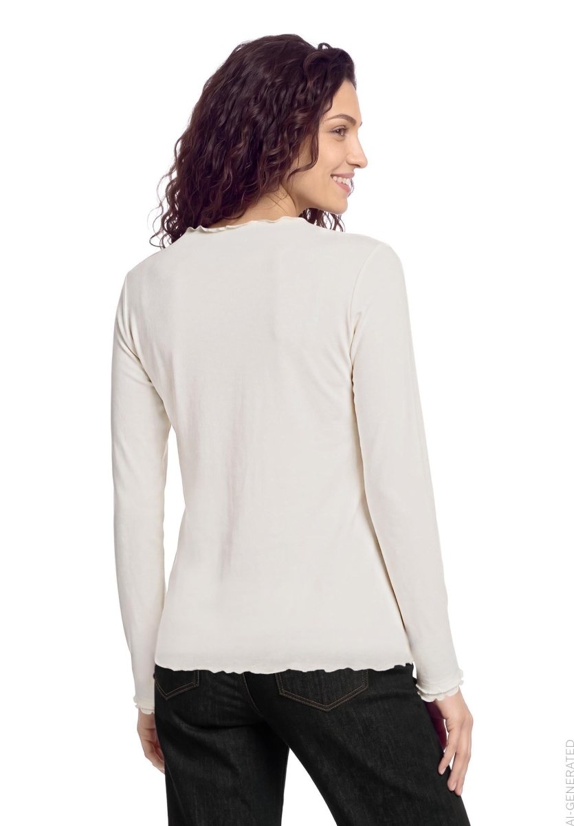 Cartoon Langarmshirt Schwanenweiß