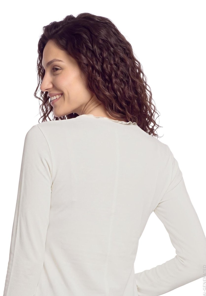 Cartoon Langarmshirt Schwanenweiß