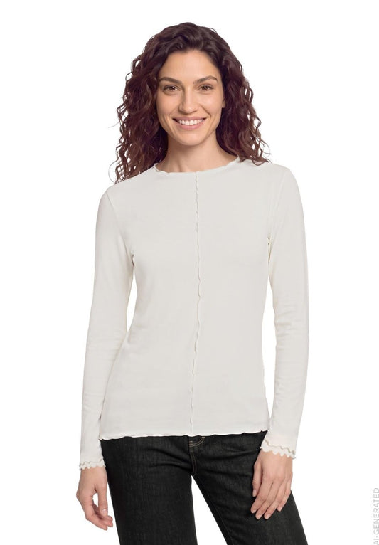 Cartoon Langarmshirt Schwanenweiß