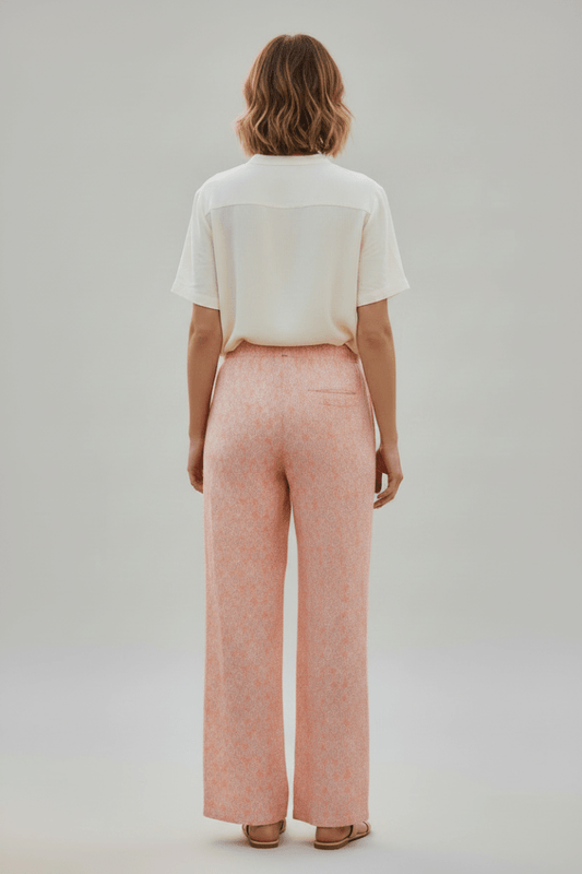 Cartoon Leinenhose in der Farbe Apricot