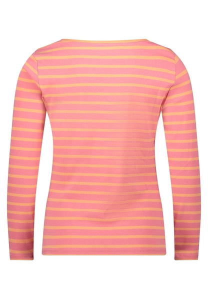 Cartoon Ringelshirt in der Farbe pink/orange