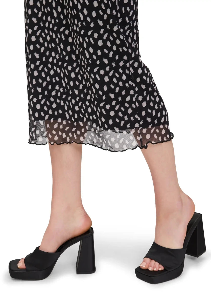 Cartoon Rock gefüttert lang Schwarz