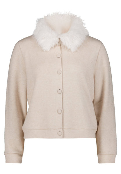 Cartoon Shirt Jacke Kurz 1/1 Arm Hellbeige Meliert